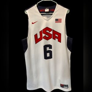 Nike NBA Lebron James #6 Blue&White Team USA Jersey 2012 Redeem Team Size Large